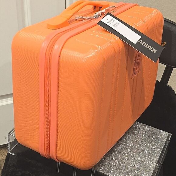 Steve Madden Fanatic Collection SM Logo Hard Side Cosmetic Case- Ocean Coral - Picture 8 of 10